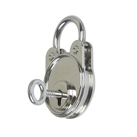 ZIANG 1pcs Vintage Bear Antique Style Mini Archaize Padlocks Key Lock with Key for Handbag Small Luggage Tiny Craft Diary Toy Box (Silver)