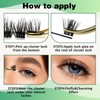 Lash Clusters 96pcs Individual Lashes Y08 D Curl 14mm Cluster