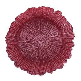 ChargeIt by Jay Reef Glass Charger Plate, Pink