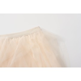 Kimily-UK Women's Tulle Skirt Elastic Waist Long Tiered Skirts Multi-Layer Porm Pleated Skirts Mesh Tutu Skirts Puffy A-line Princess Elegant Vintage Party Maxi Skirts, yellow