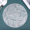 Hosoncovy 4 Pack Leaf Decorative Placemats PVC Placemats Hollow Dining