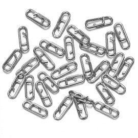 RNSKFG 30 Fishing Gear Connection Buckles, Mini Metal Buckles, Fishing Accessories, Quick Replacement Buckles, Small Fishing Equipment.