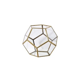 Serene Spaces Living Small Clear Glass Honeycomb Candleholder, Measures 5.5 inches Tall, Sold Individually