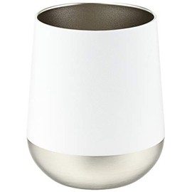 Zalatto TS-1409-044 Tumbler, Round, Vacuum Insulated, Stainless Steel, Thermal, Cold Retention, Double Layer, 10.1 fl oz (310 ml), White (Men’s Like Style, Matte Series)