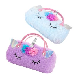 IMIKEYA 2pcs Unicorn Glasses Case for - Cute Hard Shell Eyewear Holder with Handle - and Little Girl Sunglasses Pouch Stylish Glasses Storage