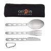 BasicNature Bivouac Backcountry Cutlery Set Grey One Size