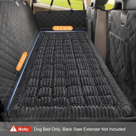 Feestars Dog Bed for Car, Non-Slip Travel Back seat Pet Bed Mat, Dog Blanket for Car Trucks Backseat, Fit for Backseat Extenders and Seat Covers (Dark Grey, 54 x 18.5 inch)