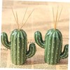 DOITOOL 1pc Cute Cactus Toothpick Holder Ceramic Toothpick Dispenser for