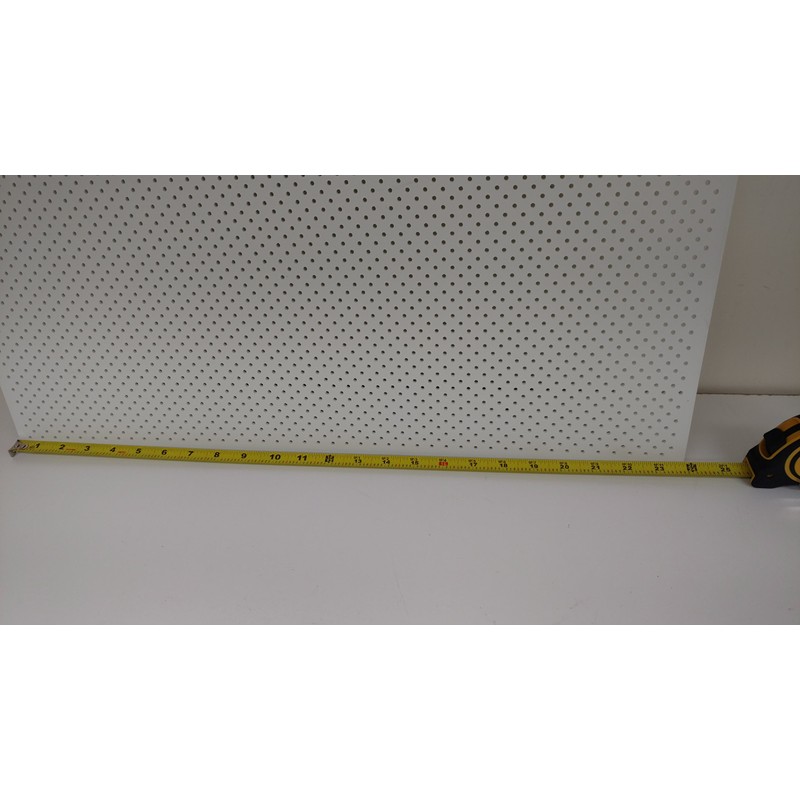 White Plastic Perforated Tile with 1/8" Perforations-#4994W-156-125-1pack