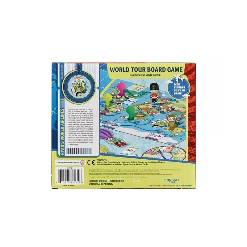Far Out Toys Ryan's World, World tour Board Game, Children
