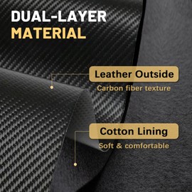 Tongze 16mm Manual Car Shift Boot,Carbon Fibre Leather Gear Shift Cover for Dust Prevention & Protection,Universal Car Interior Accessories(Red)