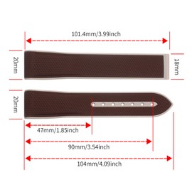 Rubber Silicone Curved Lug Watch band Strap 20mm Compatible with Omega Swatch Moonswatch Speedmaster Series Watch Replacement - for Omega Watch Band
