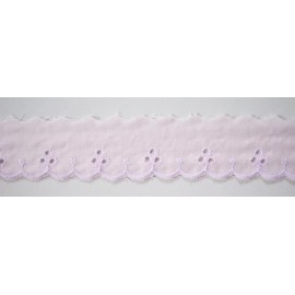 Unknown 6 3/4 Yds. Light Pink 1" Wide Embroidered Eyelet L-590