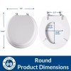Mayfair Round Cushioned Toilet Seat with Chrome Hinges Easy Clean