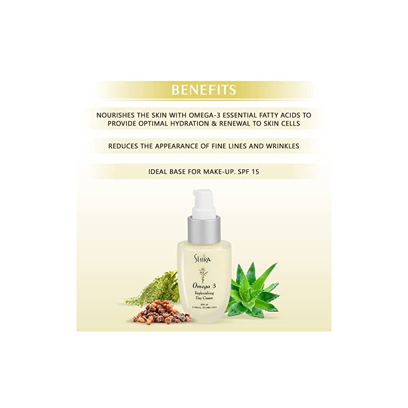 Shira- Crema de día reconstituyente con Omega 3 (2 onzas)
