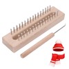Beufee Wooden Knitting Loom with Elbow Crochet Hook Rectangular Hand