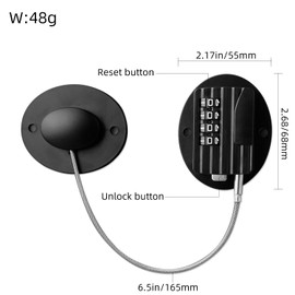 Refrigerator Lock with Combination, Keyless Security Lock for Freezers, Cabinets, Drawers, Easy Installation (2, Black)