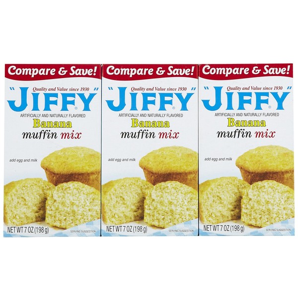 Jiffy Banana Muffin Mix, 7 oz, 3 pk