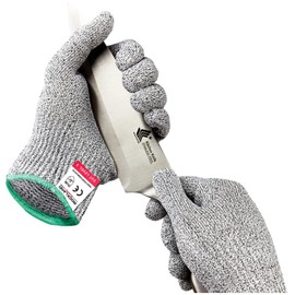 Rockland Guard Cut Resistant Gloves - Level 5 Cut Resistant Work Gloves for Woodworking & Carving - Food Grade Kitchen Glove for Cooking & Food Prep - Protective Gloves for Cutting - With Storage Bag