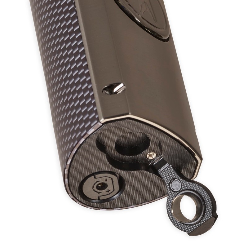 Lotus Minister Table Cigar Lighter with Quad Wind-Resistant Torch Flames,