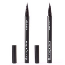 Lash'd Up Magic Glue Liner, Full-size 0.032 Oz., bonds with all false lashes, no glue no magnets needed, Extra Strong (Black + Black) (2 PCS)