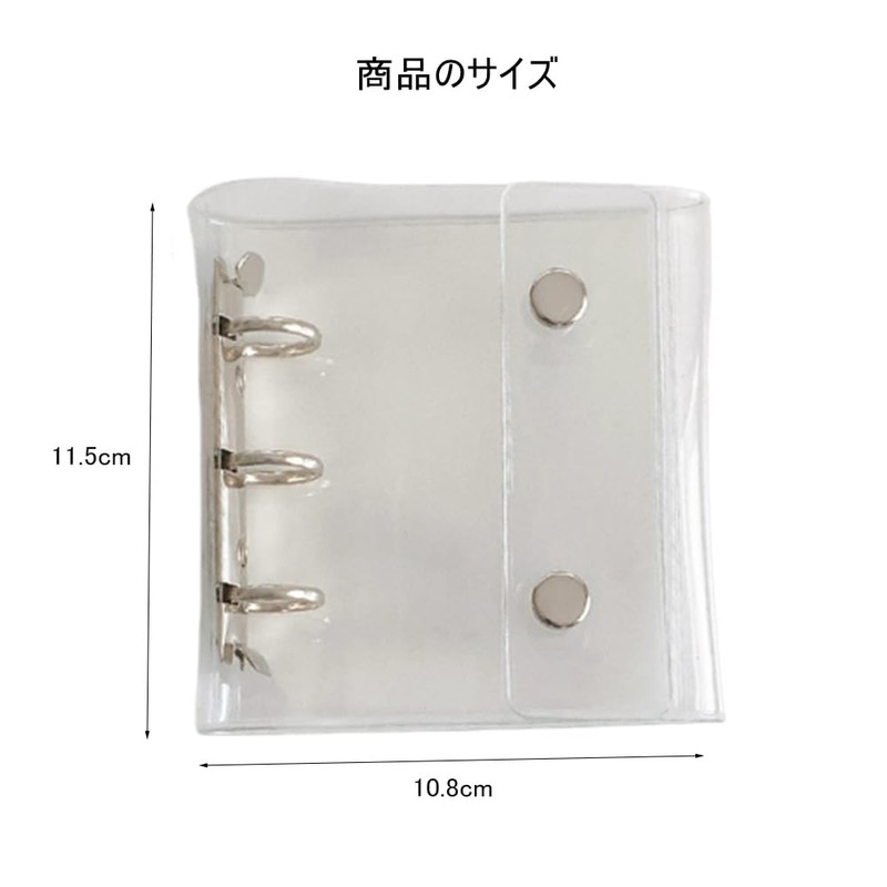 DFsucces Sealing Book, 3-Hole, A8 Size, Transparent Seal, Binder, Mount,