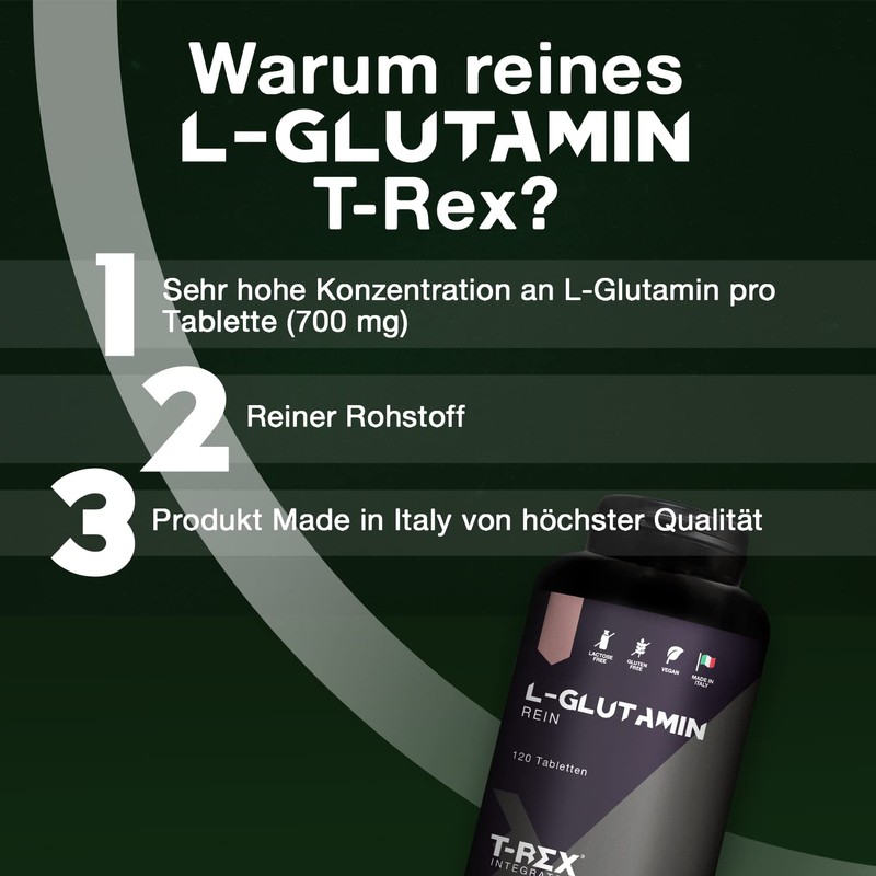 L-Glutamine Ultrapure - Reduces Fatigue After Training - Recovery Post
