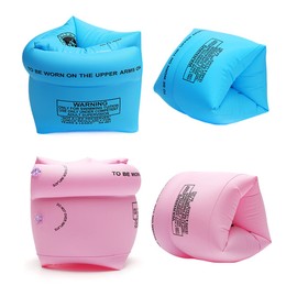 2 Pairs Childs Inflatable Swim Armbands Float Roll up Sleeves Ages 2-12 Years Toddler Junior Arm Float Swimming Ring Water Floaties Kids Pool Water Sports Learning Swim Training Aids