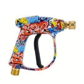 Bear Force High Pressure Washer Gun 3000 PSI Max, Power Washer Short Gun with 1/4 Inch Quick Connector, M22-14, Compatible for Some of Greenworks for Karcher Ryobi Homelite Pressure Washer