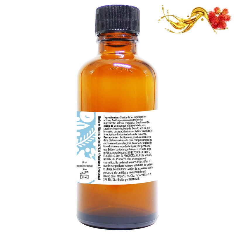 Aceite de Ricino Orgánico para Pestañas Cejas o Cabello Paquete