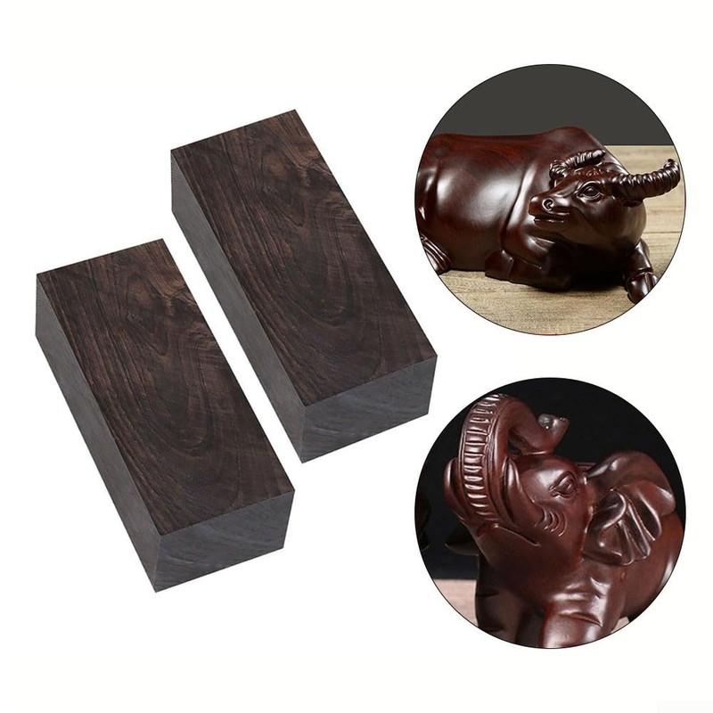 Ebony Block Ebony Blank Ebony Block Craft DIY Material Handle