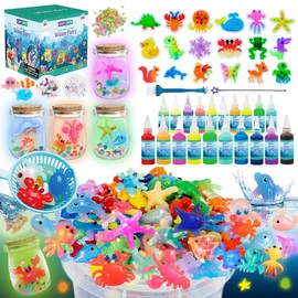 CraftSpot Magic Water Elf Toy Kit with Magic Gels, Molds Imaginative Play, Glow in The Dark,Christmas Gifts, Birthday Gifts, Party Favors, DIY Projects:_Basic Version 116PSC PACK