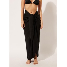 CALZEDONIA Woman's Long Sarong in Black, Size ONE Size