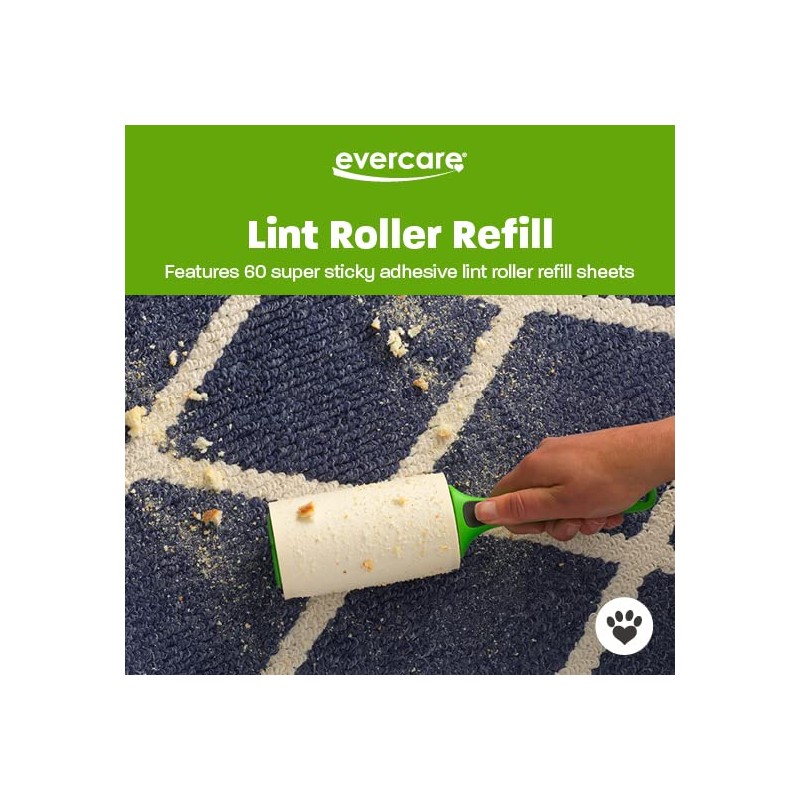 Evercare Pet, Lint Roller Refill, 60 Sheet Roll (6 Packs)