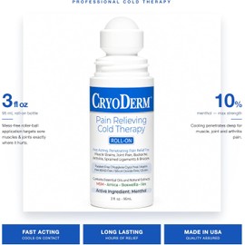 CryoDerm Cold Therapy 3 oz Roll On (2 Pack)