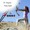 Archery Peep Sight for Compound Bow Interchangeable Aluminium Alloy Inner