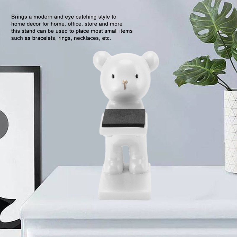 Bear Watch Stand Handcrafted Three Dimensional Modern Style Resin Watch