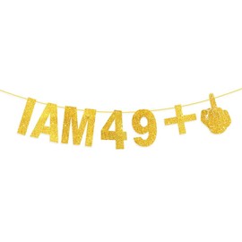 YQWIN 50th Birthday Banner 50th Party Birthday Decorations I Am 49+1 Banner Happy 50th Birthday Banner Funny 50th Birthday Banner Cheers to 50 Years Banner Birthday Sign for 50th Birthday Decorations