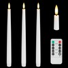 AFINETH Flameless Taper Candles with 3D Wick, 11.4" Real Wax
