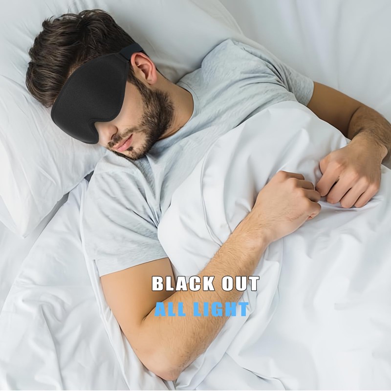 Sleep Mask for Women Men 3D Contoured Cup No Pressure