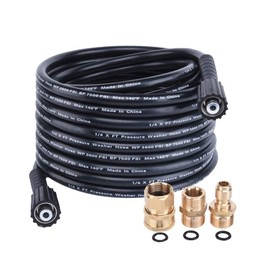 25 Ft High Pressure Washer Hose, Upgraded Power Washer Hose for Replacement and Extension, M22 14mm or M22 15mm