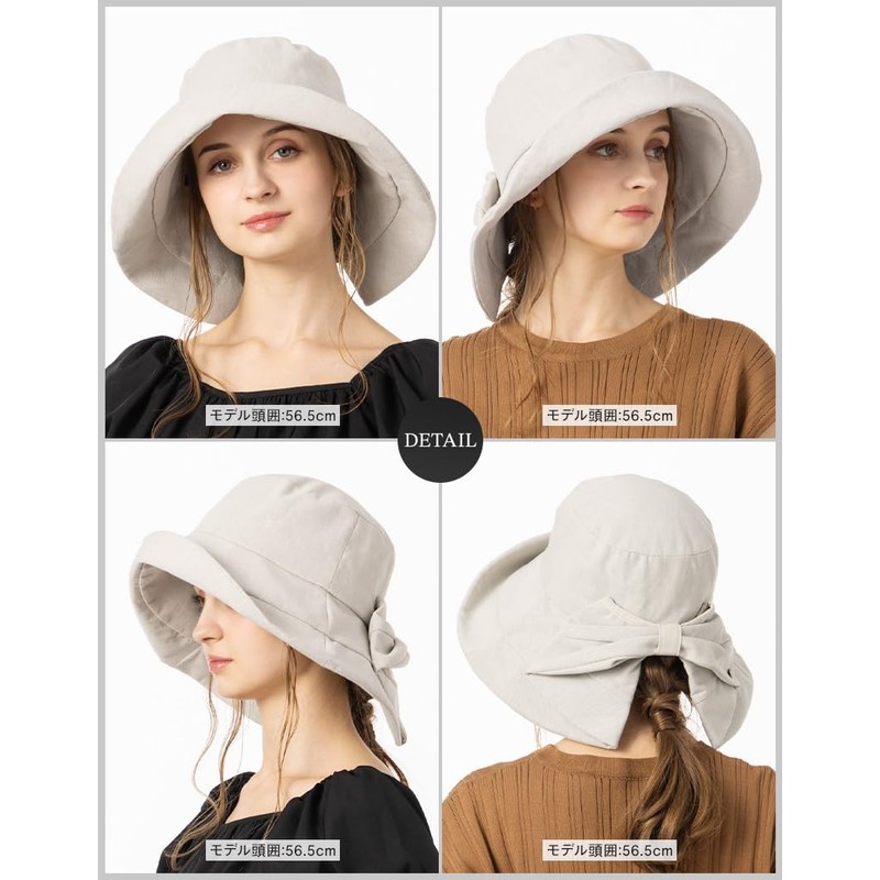 Loo&c Women's Hat, Large Size, Wide Brim, UV Protection, Cool