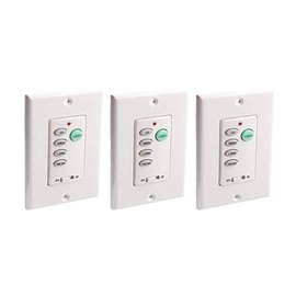 Ciata Lighting Wireless Ceiling Fan and Light Wall Control with 3 Fan Speed and Light Dimmer – 3 Pack