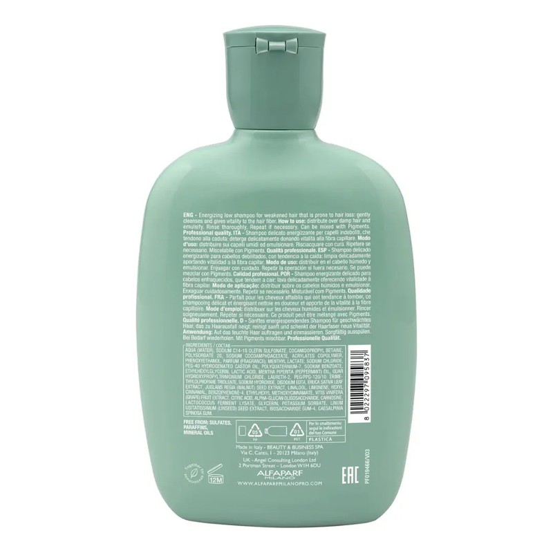 Shampoo Alfaparf Semi di Lino Energizante Anticaída para Cabello Debilitado