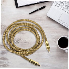 CAXUSD 2m Optical Audio Cable Male to Male -fi Sound Bar Plated Connectors Woven for Home Theater