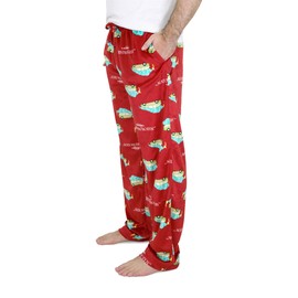 National Lampoon's Christmas Vacation Mens Pajama Pant - Griswold Family Christmas Loungewear, Fleece Holiday PJs, Red, Large