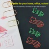 100pcs Cat Shape Paper Clips Plating Process Increased Slip Resistance