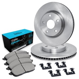 R1 Concepts Front Brakes and Rotors Kit |Front Brake Pads| Brake Rotors and Pads| Ceramic Brake Pads and Rotors |Hardware Kit WFWH1-56026