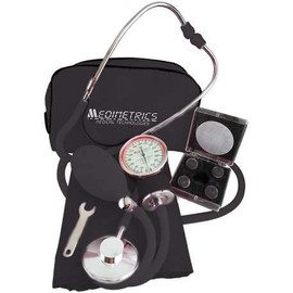 Kit Baumanómetro Aneroide + Estetoscopio Dúplex De Lujo (Negro)