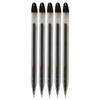 5 x 0.5mm FLAIR Hydra BLACK Gel Pens Easy Grip